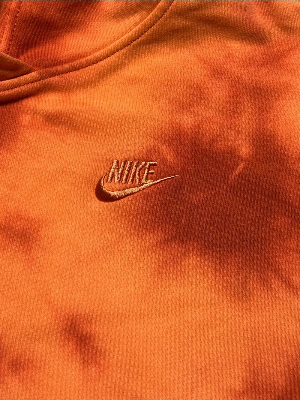 Nike Orange Tie-Dye Crewneck Hoodie